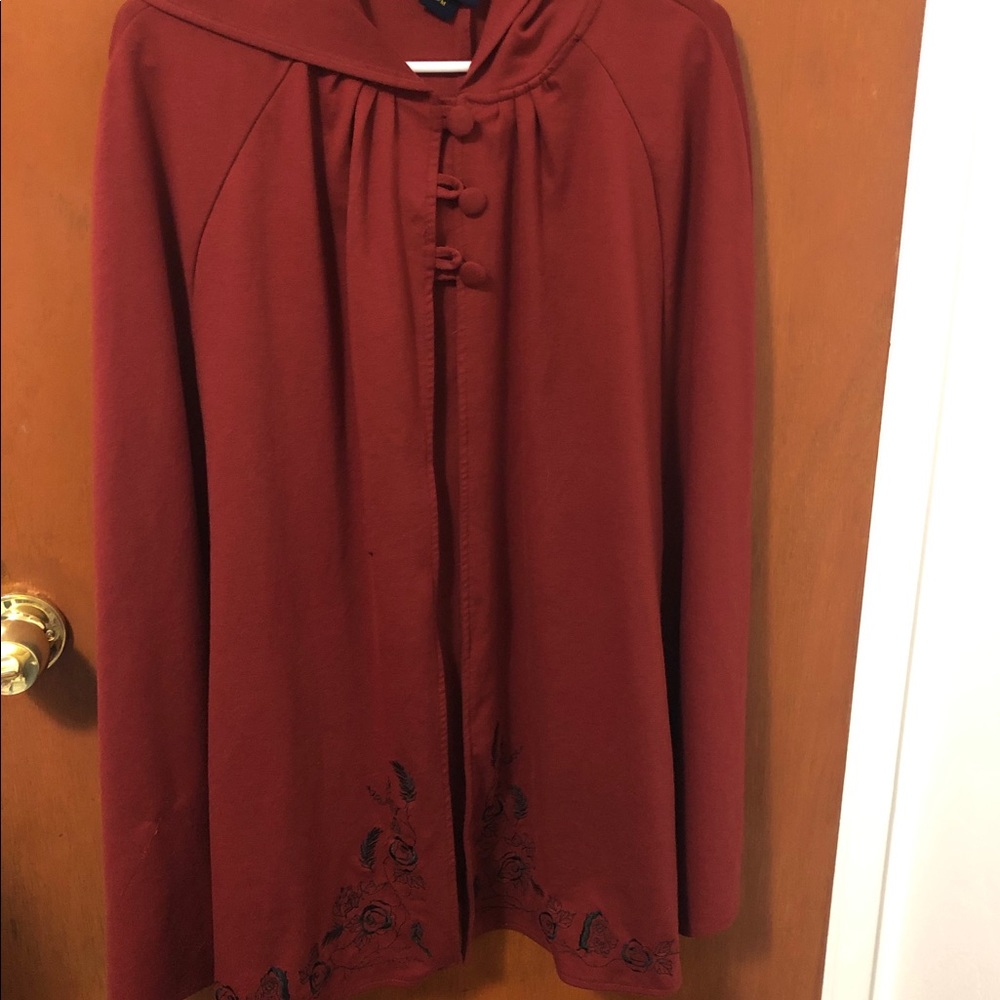 Hooded red cloak